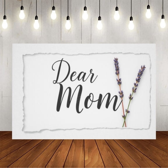 Wall Background Festival Party Decoration Activity Photo Booth Backdrop Props letter 'Dear Mom' 8x6 ft
