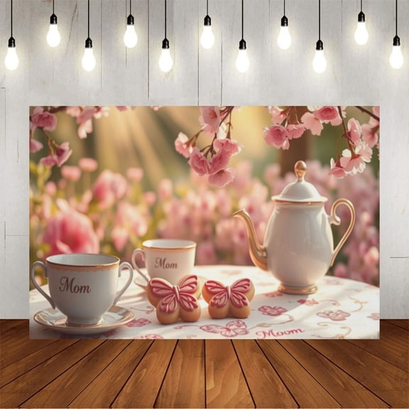 Wall Background Festival Party Decoration Activity Photo Booth Backdrop Props tea party scene 5x3 ft