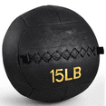 thumbnail image 1 of Wall Ball, Soft Leather Weighted Iron Sand Med Ball for Dynamic Multifunctional Exercise, 6lbs - 30lbs, 1 of 6