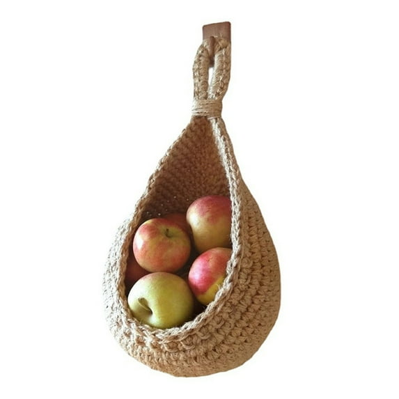 Wall Basket Teardrop Hanging Basket Hanging Onion Basket Coat Boho Style Storage Fruit Wall Hooks For Kitchen Wall Home Dining Room Storage Garlic Vegetable Wall Planter