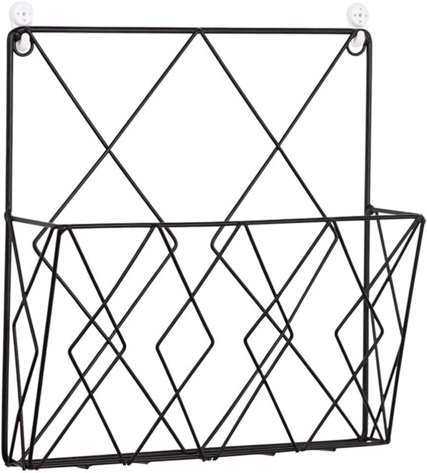Wire Mail Rack Wall Bookshelf Wall Files Holder Iron Hanging Magazine Holder Wire Mail ...