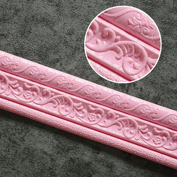 Wall Border Stickers Verdsylv Self-Adhesive Wall Trim Border Sticker, Decorative Skirting Line Pattern for Baseboard Corner Molding, Peel and Stick Waistline Design, Home Improvement Decor, G