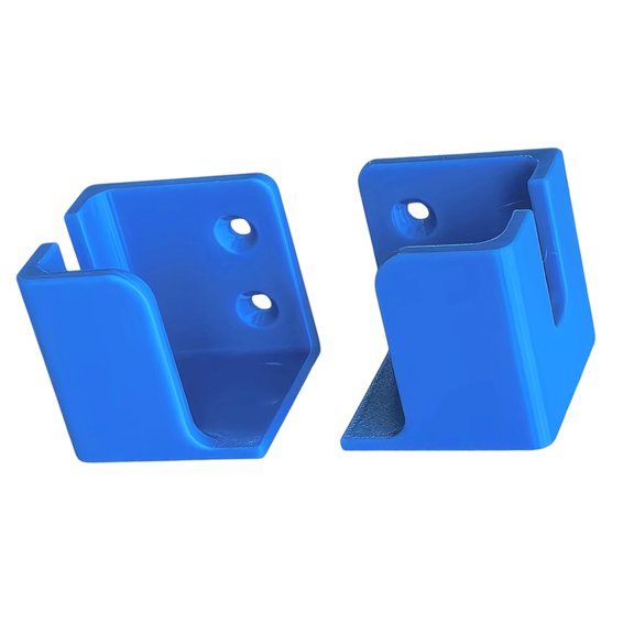 Wall Brackets 2 Piece Set, Screw Mount Holder Pair with U Shaped Support for Daily Utility Room Storage
