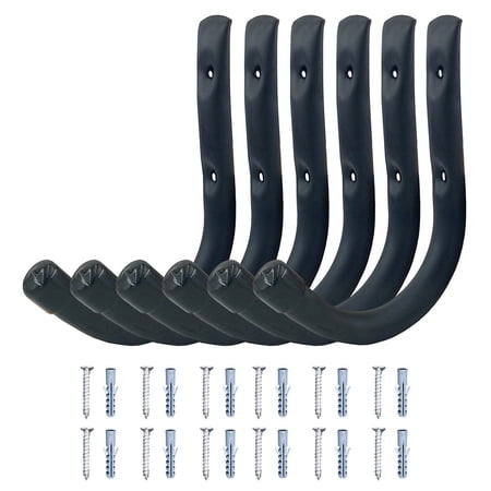Wall Brackets Hanger Garage Storage Tool Hooks Pack of 6 Garage Hooks J Type