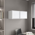 thumbnail image 1 of Wall Cabinet 13" H In White - 2 Sliding Doors Provide Smooth Storage Access Shelf For Organizing Kitchen Basics Engineered Wood To Save Floor Space Ready Assemble Furniture Hidden Space, 1 Shelf,, 1 of 5