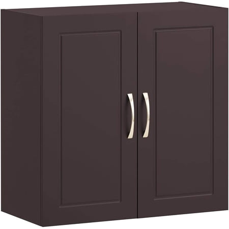Wall Cabinet for Bathroom, Kitchen, or Garage – Floating Storage with Adjustable Shelf, Brown