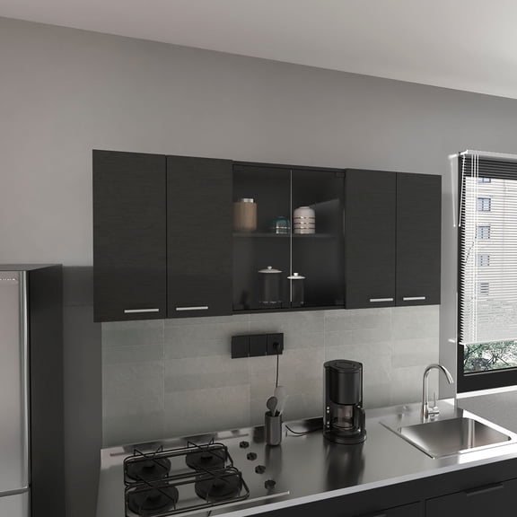 Wall Cabinet for Bathroom Suite | Six Door Panels for Storage | Manufactured Wood Material | Combine Beauty and Utility