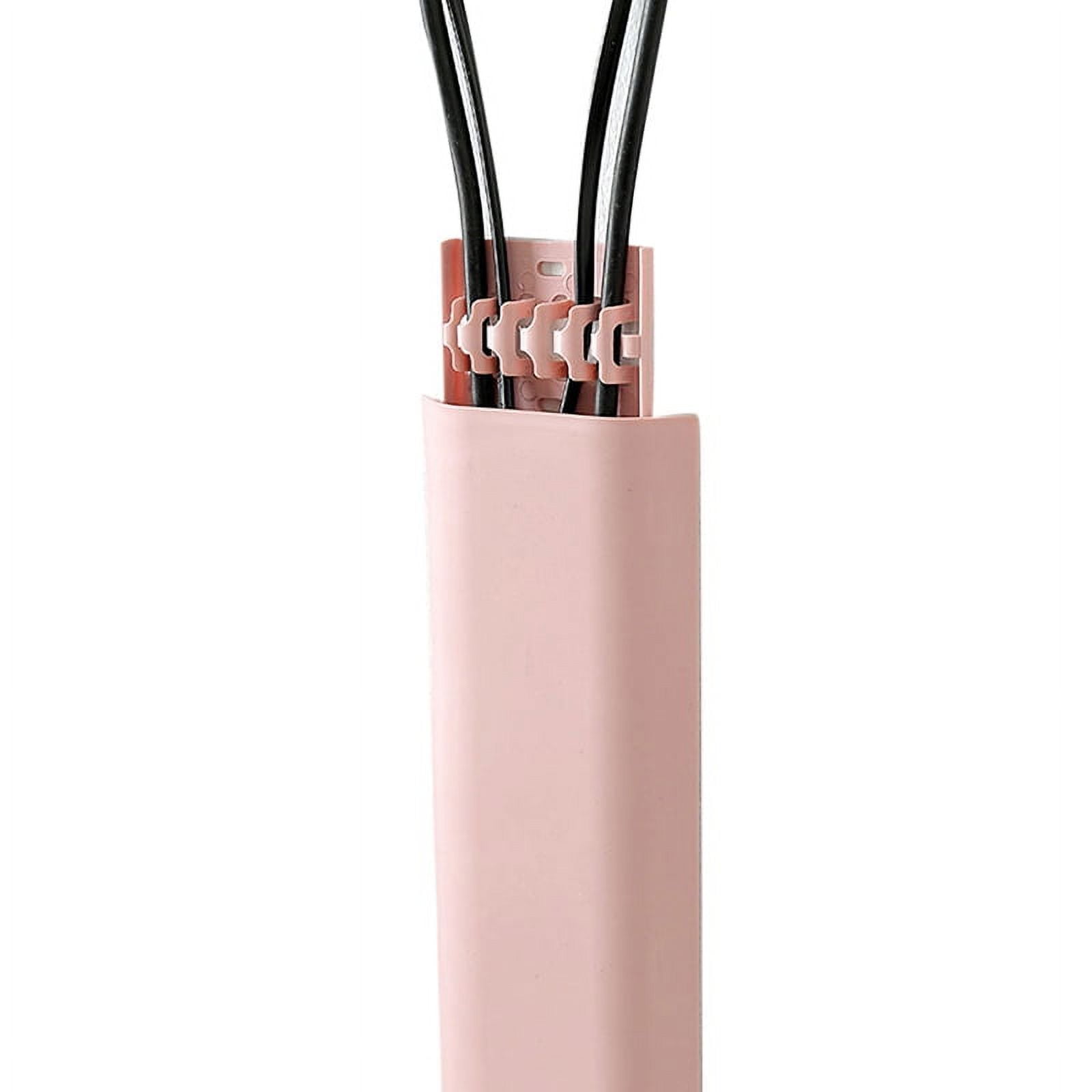 Cable Raceway Cord Cover for Wall 39Lx2Wx0.6H Cord Hider Channel Light  Pink for TV Wire Management 