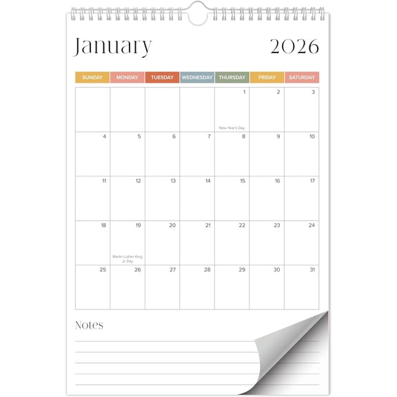 Wall Calendar 15" x 10" Large Office Calendar January 2026 to July 2027 for Easy Organizing