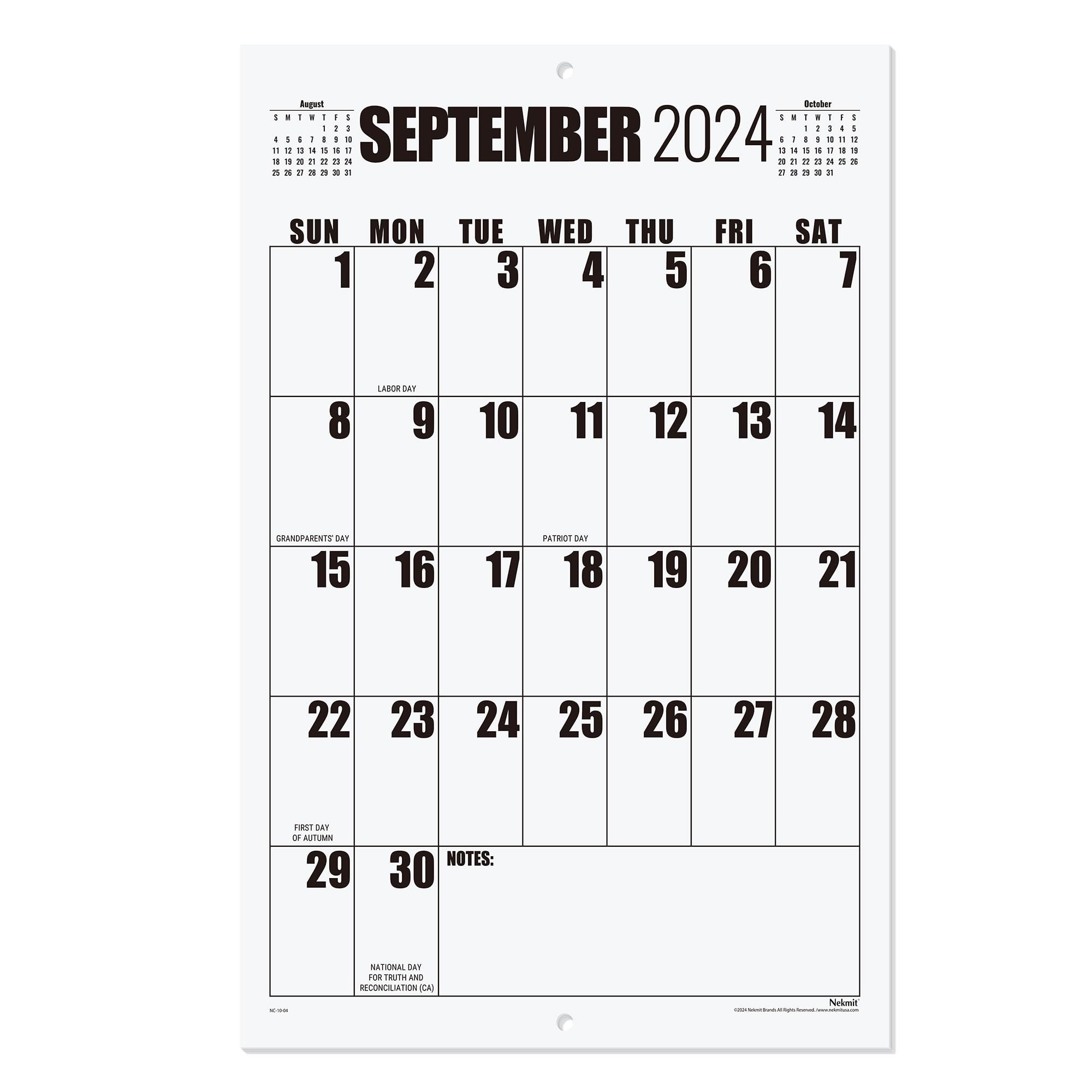 Wall Calendar 20242025, Nekmit 20242025 Academic Wall Calendar from