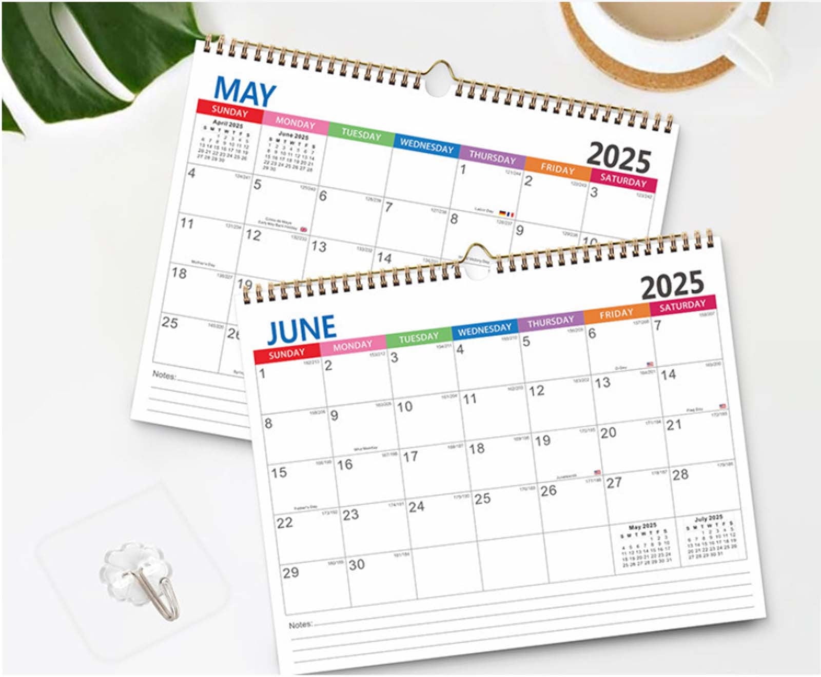 Wall Calendar 2025 15"X 12", July 2024 to Dec 2025 18 Months, Monthly