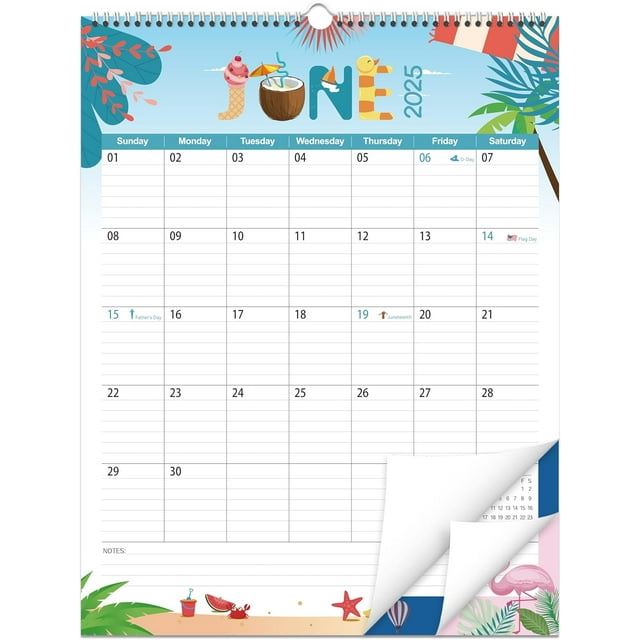 Wall Calendar 20252026, 19 Months Running from Jun. 2025 to Dec. 2026
