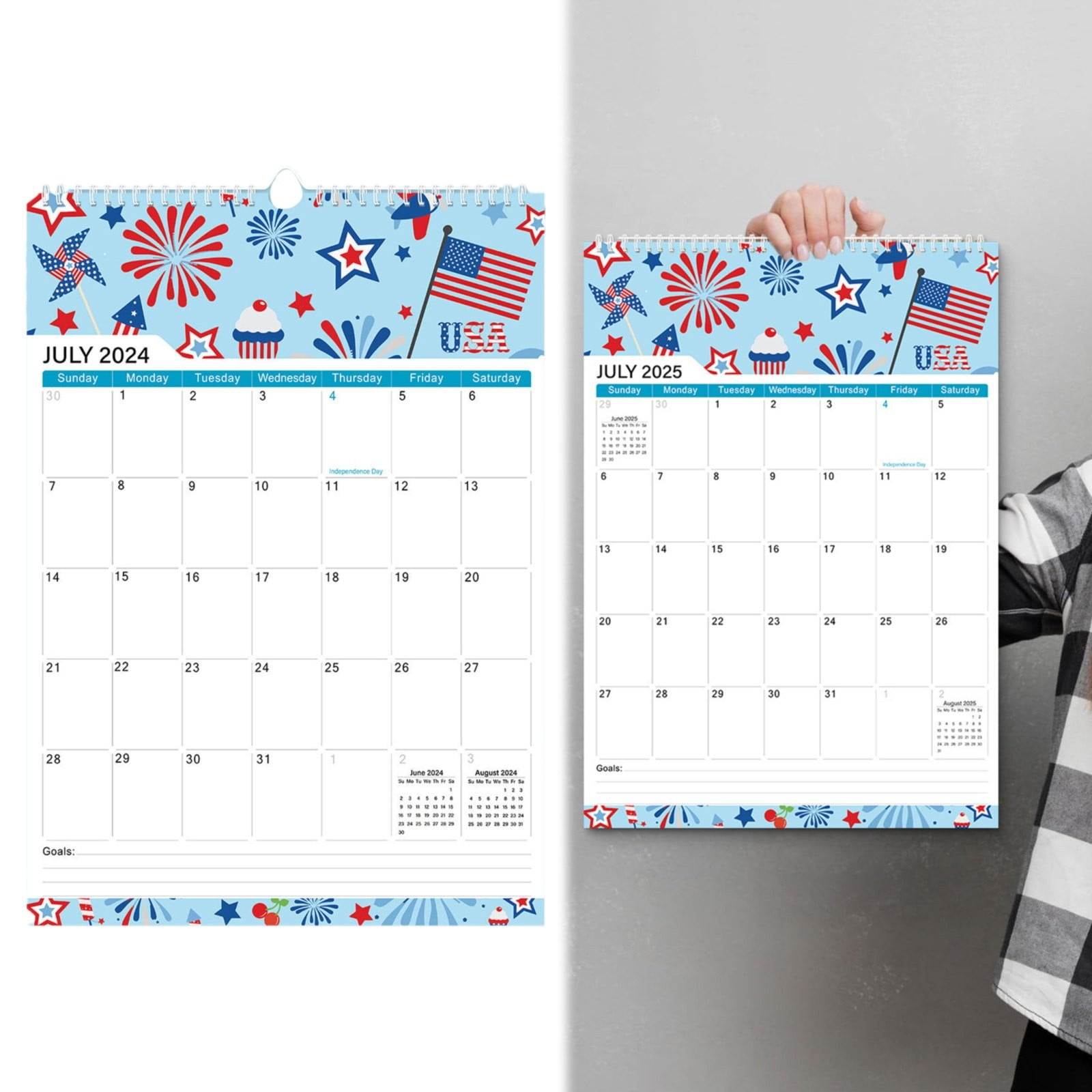 Wall Calendar 2025 Large Wall Calendar 2024 2025 18 Month Vertical Wall