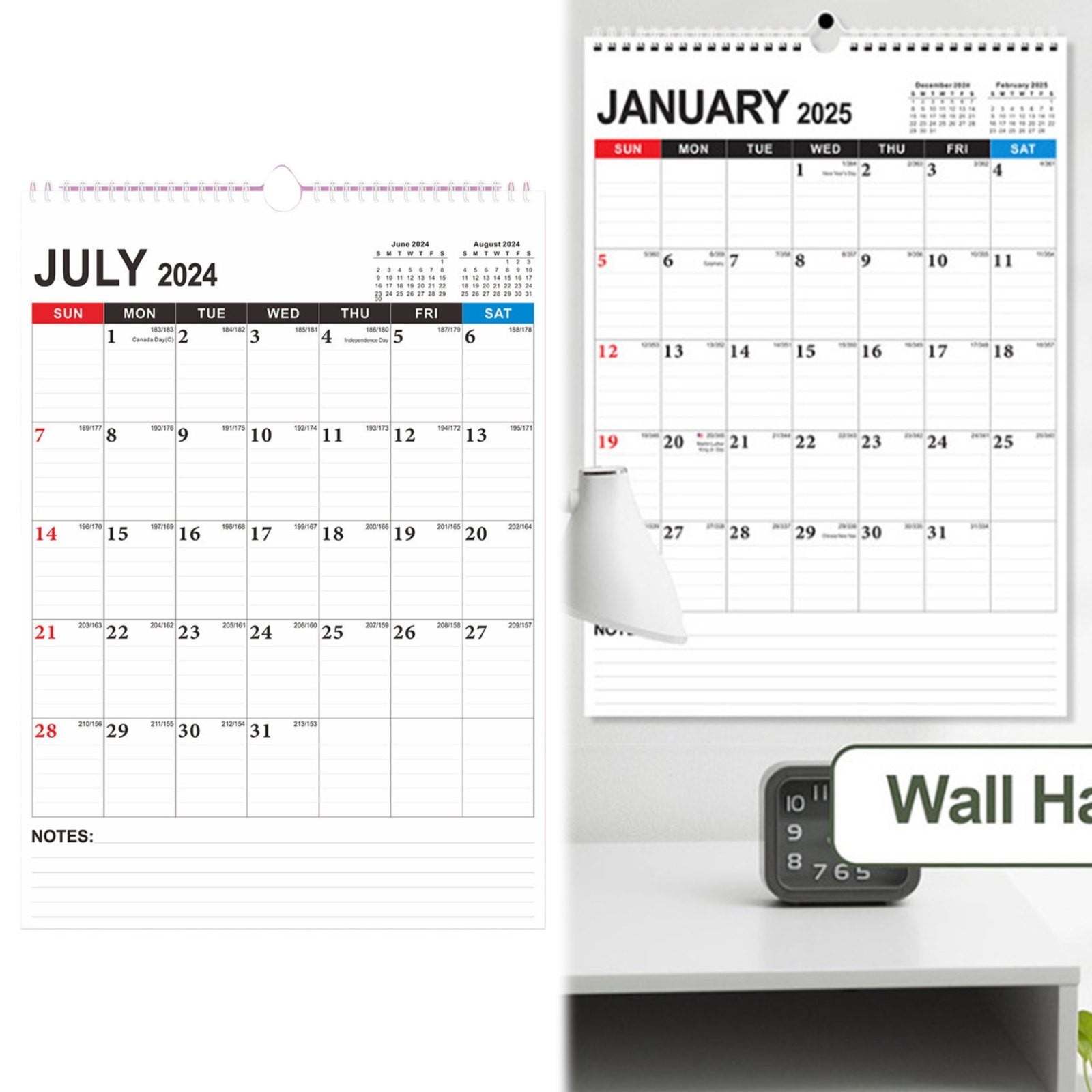Wall Calendar 2025 Large Wall Calendar 2024 2025 18 Month Vertical Wall