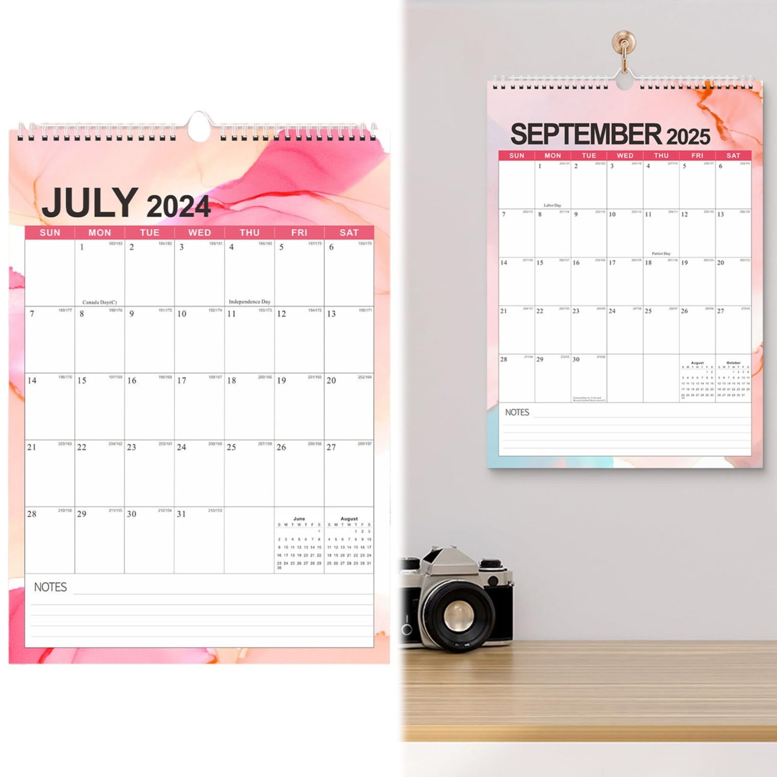 Wall Calendar 2025 Large Wall Calendar 2024 2025 18 Month Vertical Wall