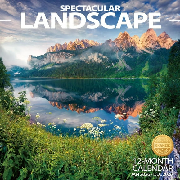 Wall Calendar 2026 Planner Calendar - Spectacular Landscape Hangable Monthly Wall Calendar with Large Blocks for Organizing & Planning, Academic Schedule, Home, Office & family