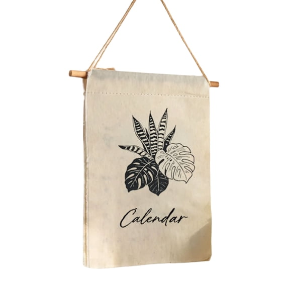 Wall Calendar Decorative Cotton Linen Monthly Calendar For Daily Planning and Bedroom Living Room Decoration