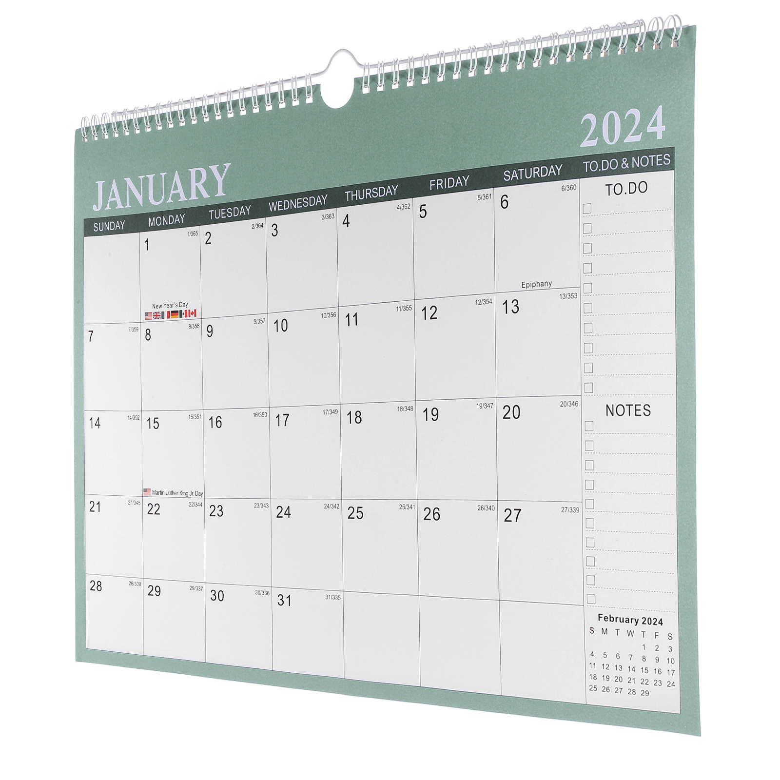 Wall Calendar English Calendar Desktop 20242025 Calendar Decorative