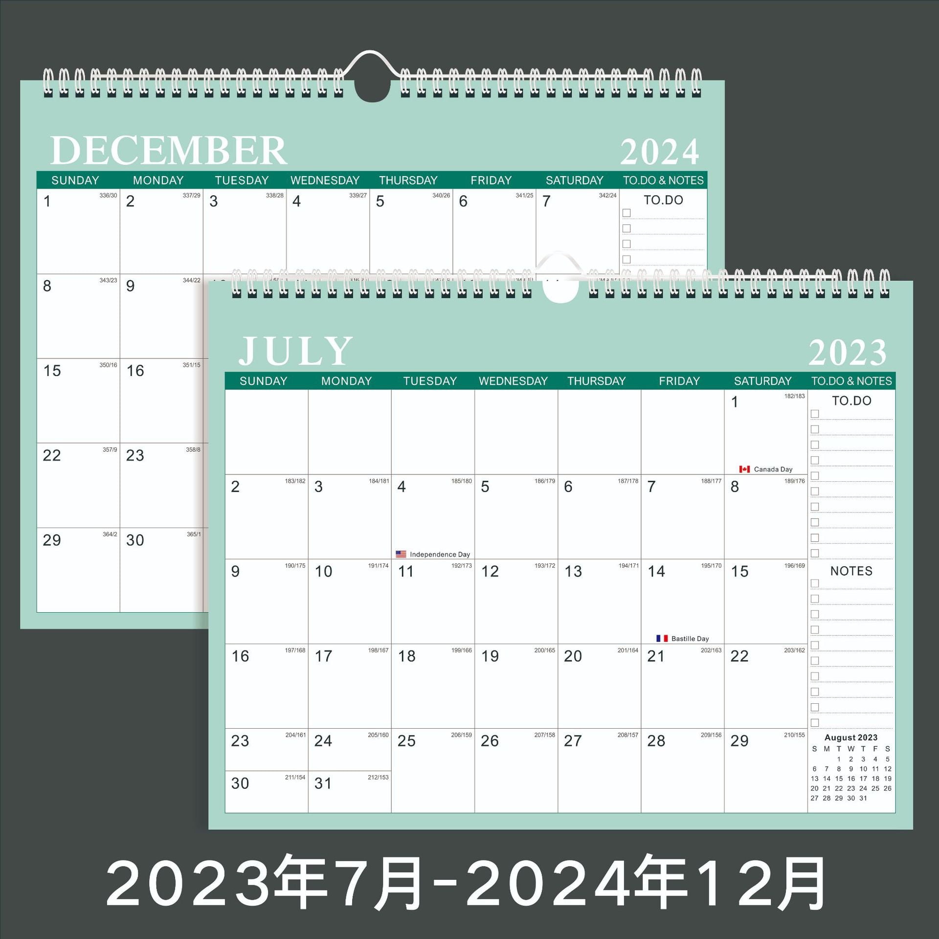 Wall Calendar English Calendar Desktop 20242025 Calendar Decorative