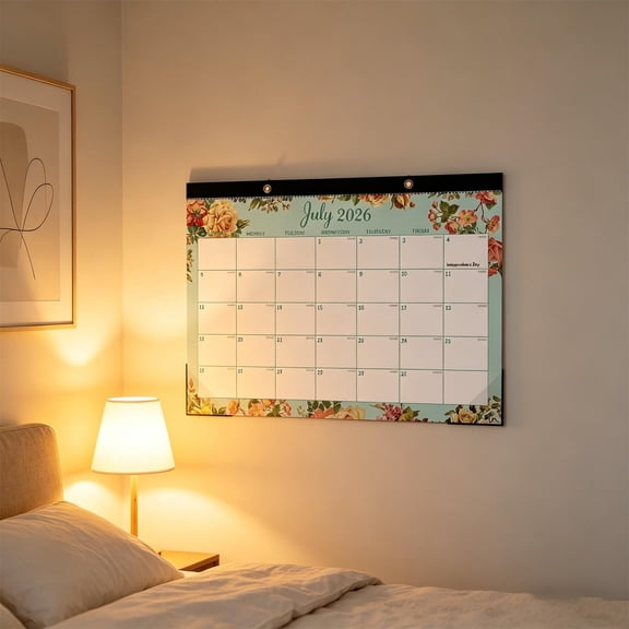 Wall Calendar Vintage Floral Design Elegant Botanical Style Thick Paper Easy Scheduling for Home Office Classroom Decor Planning