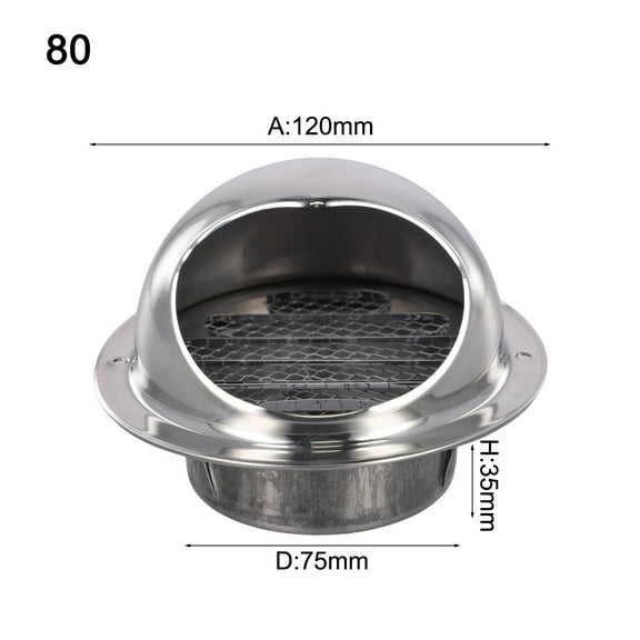 Wall Ceiling Air Vent Ducting Ventilation Exhaust Grille Cover Waterproof Outlet Heating Cooling Stainless Steel Vents Cap