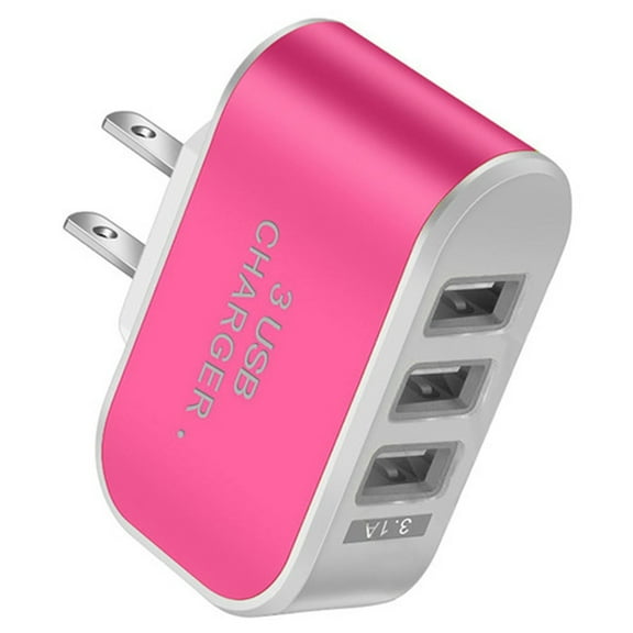 Wall Charger for Home and Travel – LED Wall Mount USB Charger with 3 Ports for IP/Type C/ USB Smartphones High- Power Hub Convenient Desktop and Wall-Mounted Charging Station
