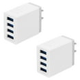 thumbnail image 1 of Wall Charger Plug, 2-Pack 3.1A 4-Muti Port USB Adapter Power Plug Charging Station Box Base Replacement for iPhone 11 Pro Max/X/8/7, iPad, Samsung Phones and More USB Wall Charging Block, 1 of 1