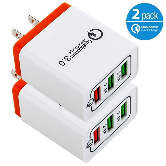 Wall Charger, USB Charger Adapter, TRMTECH 3.1A/2Pack Muti Port Fast Charging Station Power Charge Base Block Plug for iPhone 14 13 12 Pro/SE/11Pro Max/X/8/7 Plus, Samsung S21/S10/S9/S8, USB Plug