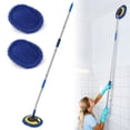 thumbnail image 1 of Wall Cleaner  Max 66'' Mop With Long Handle Ceiling Dust 15° Labor-saving Elbow Extension Pole Baseboard Duster Washer Scrubber High Reach Window Cleaning Brush Roof Tool-bu, 1 of 6
