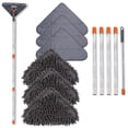thumbnail image 1 of Wall Cleaner Mop With 79 Inches Long Handle  360° Washer Tool For Walls/ceiling Fans/dust/baseboard/floors Clean Ceiling Duster Squeegee 6 Replacement Pads, 1 of 6