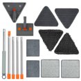 thumbnail image 1 of Wall Cleaner Mop with Long Handle Triangle and Rectangle Mop Head Baseboard Cleaner with Scraper 360° Rotatable Ceiling Cleaner Mop with Reusable Mop Pads for Wall Windows Floors, 1 of 10