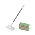 thumbnail image 1 of Wall Cleaner Mop, Stainless Steel Cloth, 49 in Handle, 6X9.5 in Head, Cloth Changing Mini Mop, Microfiber Towel, Random Color Variation, 10 Pc Refills, Home Surface Care, 1 of 6