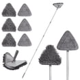 thumbnail image 1 of Wall Cleaner Mop with Long Handle,Baseboard Cleaner ,with Extension Pole and 6PCS Replaceable Microfiber Head Pads for Home Cleaning, 1 of 7