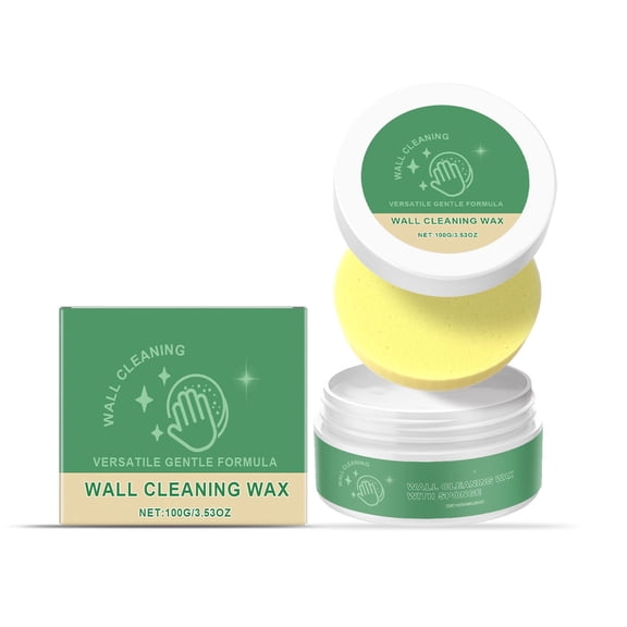 Wall Cleaning Wax, Gentle Graffiti Remover, 100g Home Cleaner Paste for Stains & Marks, Crayon & Ink Eraser, Magic Wall Restoration Cream for Painted Surfaces