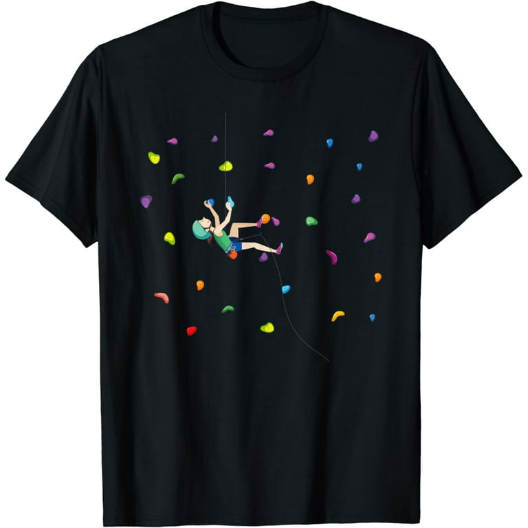 Wall Climbing Indoor Rock Climbers Action Sports T-Shirt Wall Climbing Indoor Rock Climbers Action Sports T-Shirt