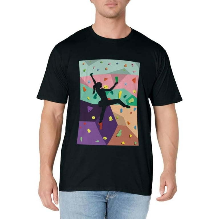 Wall Climbing Indoor Rock Climbers Action Sports T-Shirt Wall Climbing Indoor Rock Climbers Action Sports T-Shirt