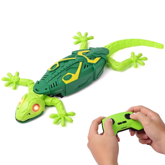 Wall Climbing Lizard,RC Wall Crawler Gecko, Rechargeable Remote Control Robot Kids Toys, Wall Climbing Funny Prank Toys Birthday Gifts for Boys & Girls Ages 4 and Up, Upgrade Low Noise