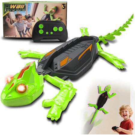 Wall Climbing Lizard,Rc Car Toys for Kids,Wall Climbing Toys with LED Lights, 360° Rotating Wheels, USB Rechargeable