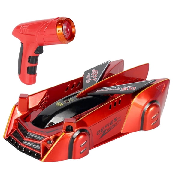 Wall Climbing RC Car, Laser Guided Zero Gravity Remote Control Stunt Car for Ceilings and Walls, USB Rechargeable, Ages 3+ Gift