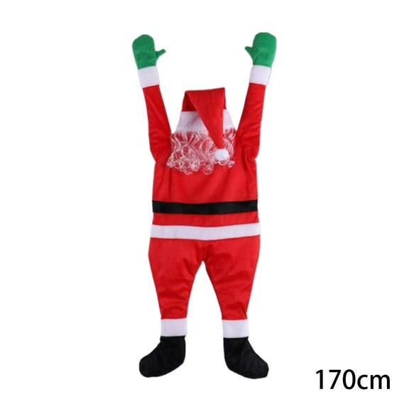 Wall-Climbing Santa Decoration, 66.92 x 31.49 in Large Size, Easy to Hang for Festive Fun, Perfect for Outdoor Roof or Indoor Doorway Display