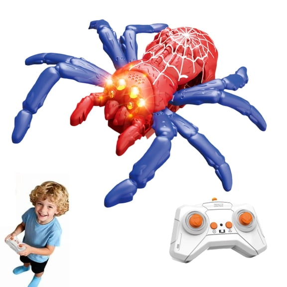 Wall Climbing Spider,RC Remote Control Cars,Wall Crawler Robot Spider,Fun Toys,Cool Prank Gadgets(Red)