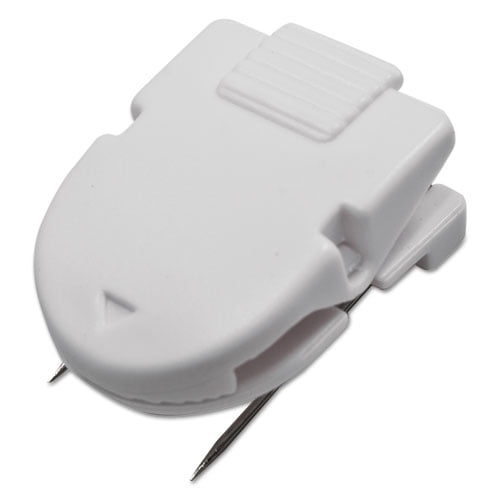 Wall Clips For Fabric Panels, 40 Sheets, White, 20/box | Bundle of 2 Boxes