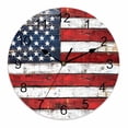 thumbnail image 1 of Wall Clock 10 Inch 4th of July Round Silent Decorative Wall Clocks Battery Operated for Living Room Bedroom Kitchen Classroom Decor, Patriotic Farmhouse American Flag Memorial Day,Small, 1 of 7