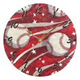thumbnail image 1 of Wall Clock 10 Inch Battery Operated Clocks Living Room Decor, Silent Non-Ticking for Living Room Home Kitchen office Clock Baseball Pattern, 1 of 5