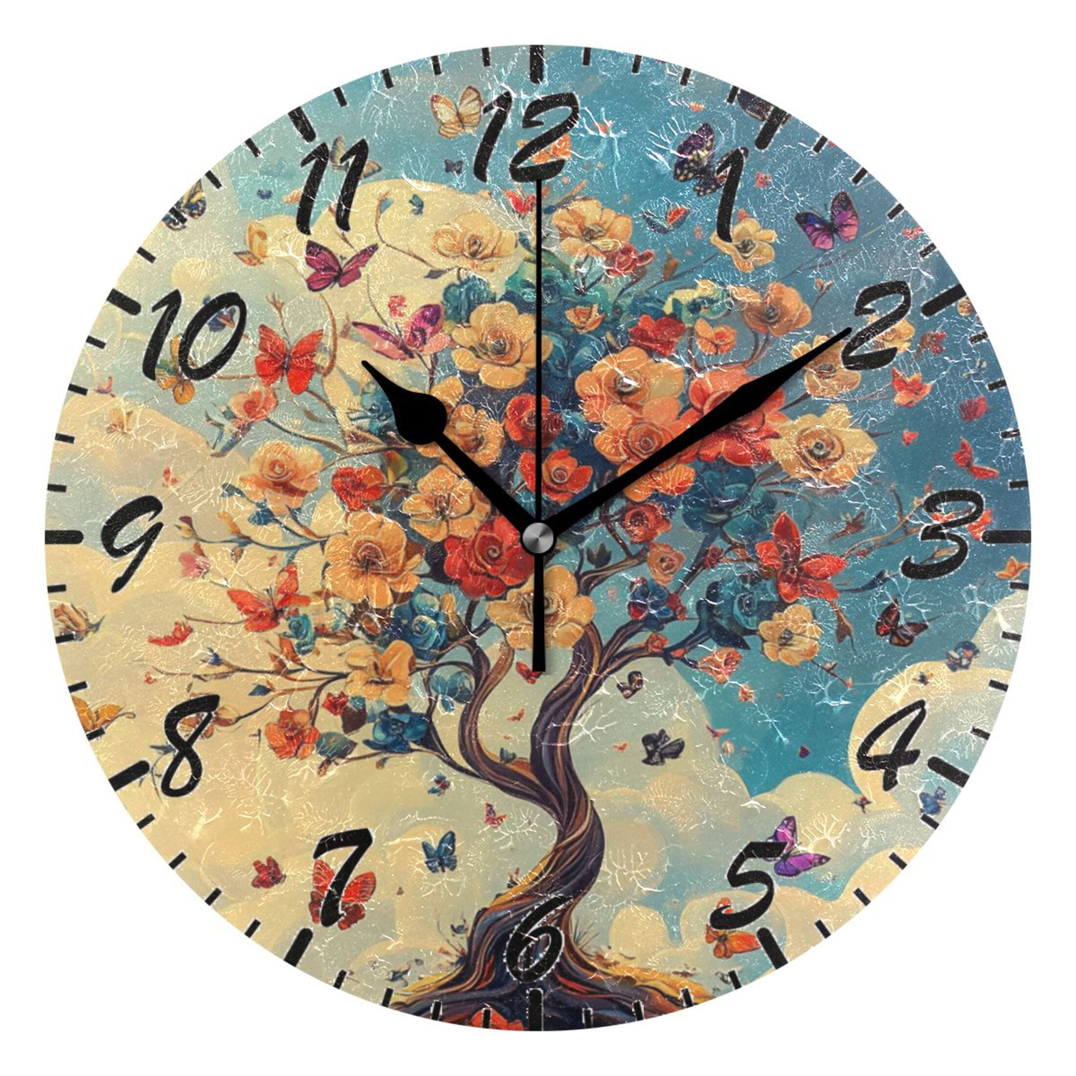 Wall Clock 10 Inch Battery Operated Clocks Living Room Decor, Silent ...