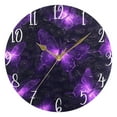 thumbnail image 1 of Wall Clock 10 Inch Battery Operated Clocks Living Room Decor, Silent Non-Ticking for Living Room Home Kitchen office Glowing Butterflies Pattern, 1 of 6