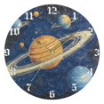 thumbnail image 1 of Wall Clock 10 Inch Battery Operated Clocks Living Room Decor, Silent Non-Ticking for Living Room Home Kitchen office Planet, 1 of 5