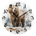 thumbnail image 1 of Wall Clock 10 Inch Silent Non-Ticking 8 Cute Bear Battery Operated Rustic Retro for Living Room Home Kitchen Bathroom, 1 of 7
