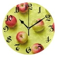 thumbnail image 1 of Wall Clock 10 Inch Silent Non-Ticking 8 Fruit Apples Battery Operated Rustic Retro for Living Room Home Kitchen Bathroom, 1 of 7
