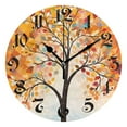 thumbnail image 1 of Wall Clock 10 Inch Silent Non-Ticking 8 Orange Tree Abstract Battery Operated Rustic Retro for Living Room Home Kitchen Bathroom, 1 of 7